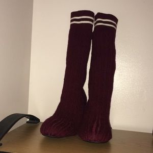 Pulley high heel boots